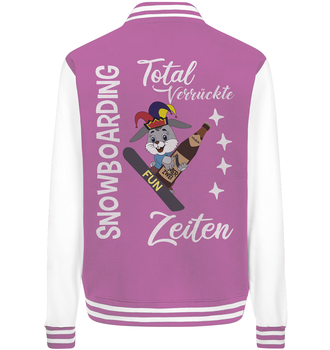 Snowboarding, verrückte Zeiten, Snowboarder, Osterhase - College Jacket