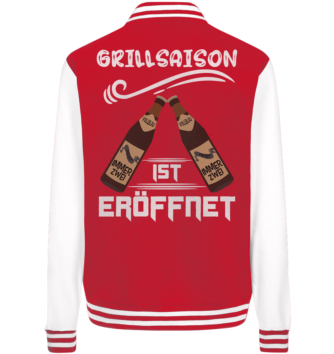 Grillsaison ist eröffnet, Grillen, Party, Feiern, Helles Design - College Jacket