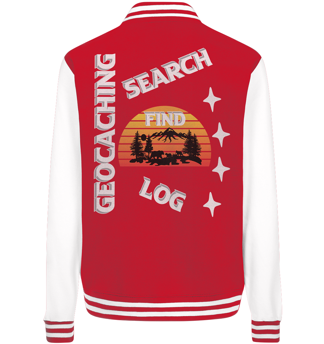 Geocaching-SEARCH-FIND-LOG, Cache Helles Design, Mounten - College Jacket