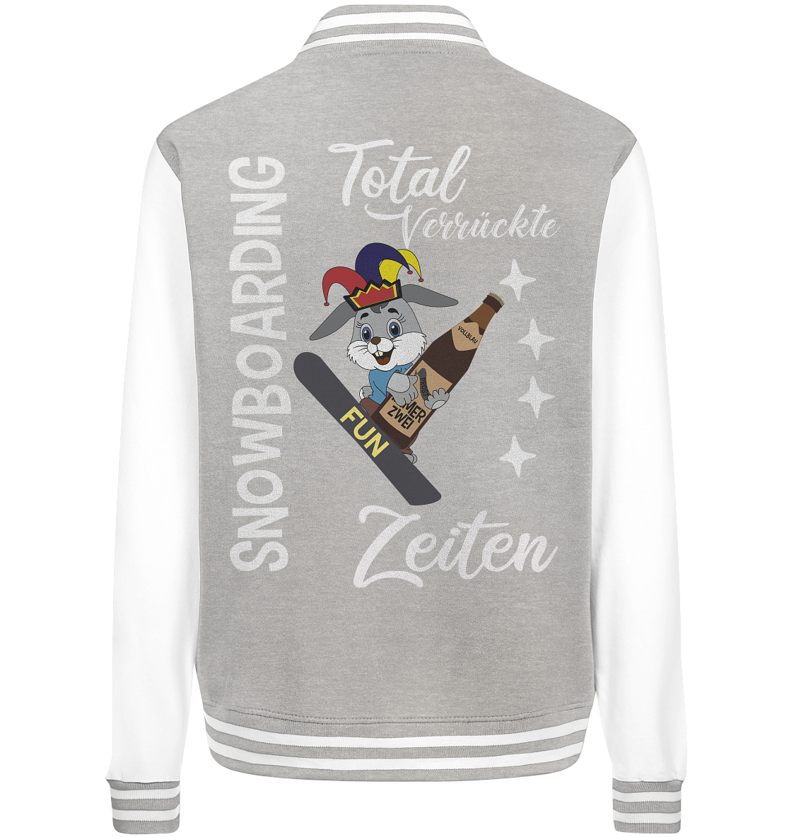 Snowboarding, verrückte Zeiten, Snowboarder, Osterhase - College Jacket