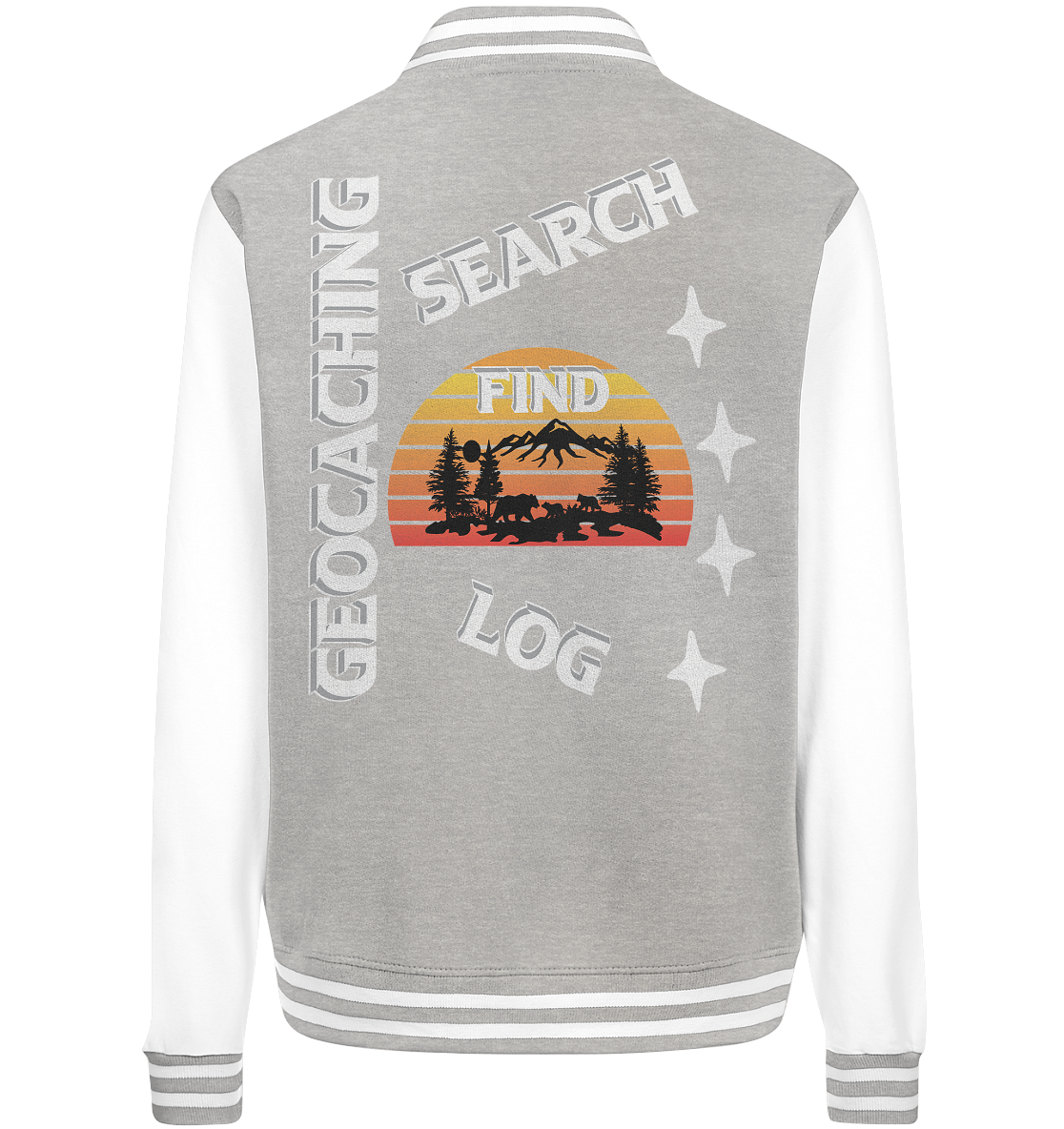 Geocaching-SEARCH-FIND-LOG, Cache Helles Design, Mounten - College Jacket