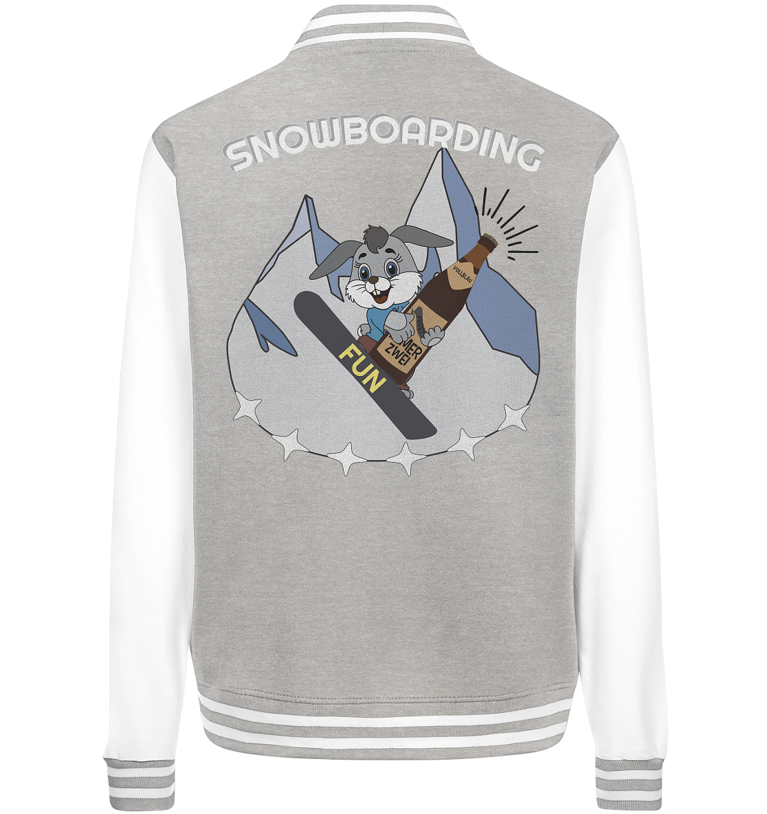 Snowboarder, Apres- Ski, Party danach, Piste, Helles Design - College Jacket