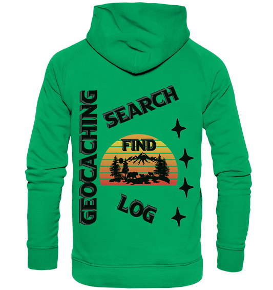 Geocaching, Suchen, Finden und Log, Geocache Schwarzes Design Mounten - Kids Premium Hoodie