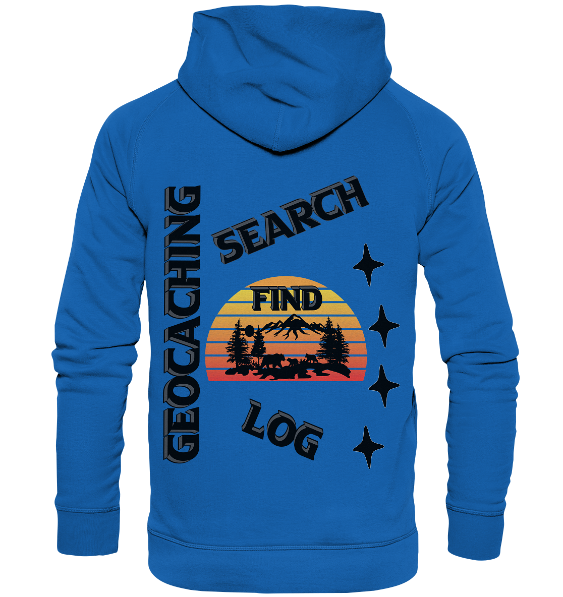 Geocaching, Suchen, Finden und Log, Geocache Schwarzes Design Mounten - Kids Premium Hoodie