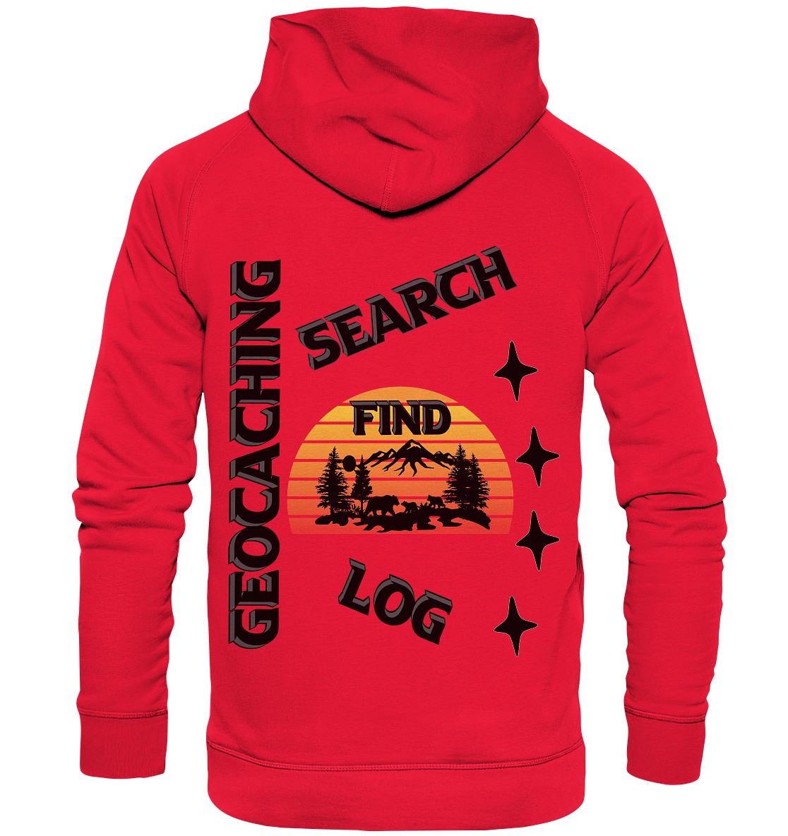 Geocaching, Suchen, Finden und Log, Geocache Schwarzes Design Mounten - Kids Premium Hoodie