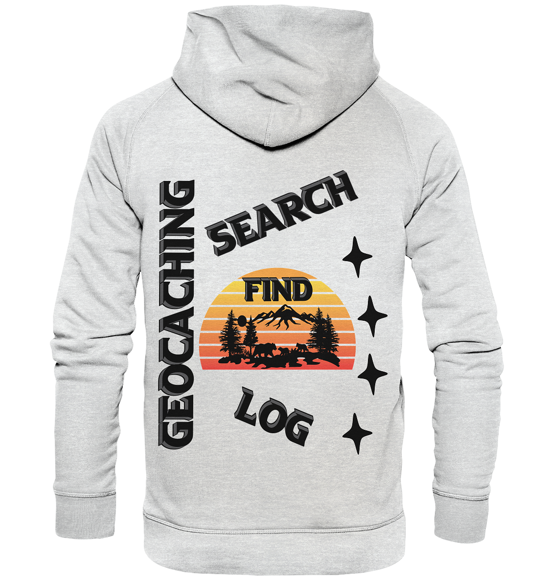 Geocaching, Suchen, Finden und Log, Geocache Schwarzes Design Mounten - Kids Premium Hoodie