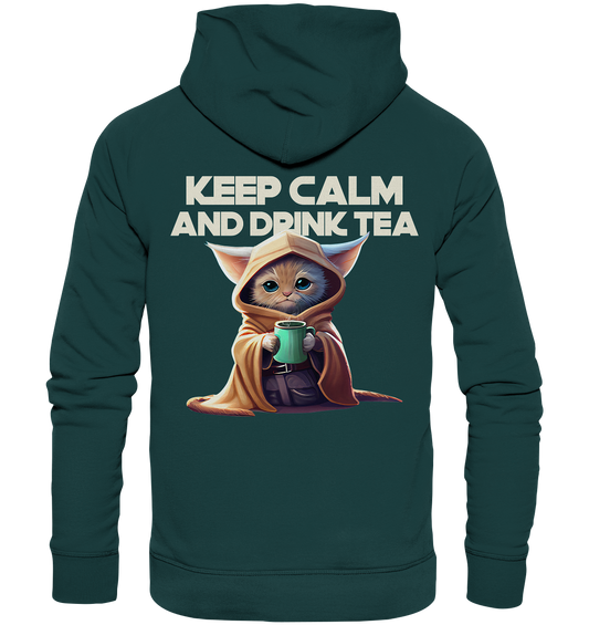 Organic Hoodie- Keep Calm- Bleib ruhig Streetwear Fashion