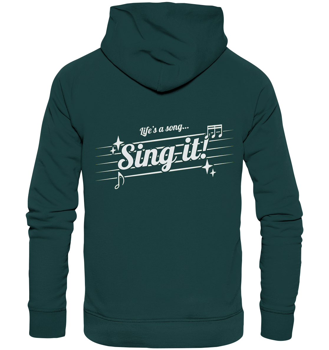 LIFE'S A SONG- Sing It, streetwear, casual Style - Organic Hoodie