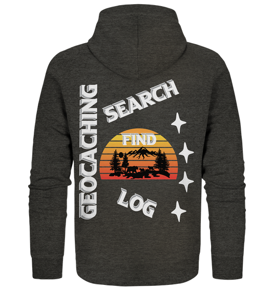 Geocaching-SEARCH-FIND-LOG, Cache Helles Design, Mounten - Organic Zipper