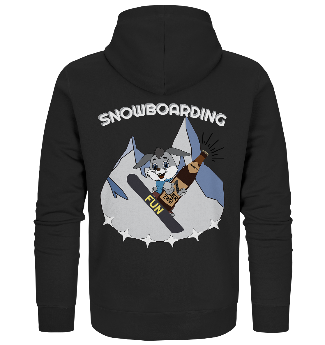 Snowboarder, Apres- Ski, Party danach, Piste, Helles Design - Organic Zipper