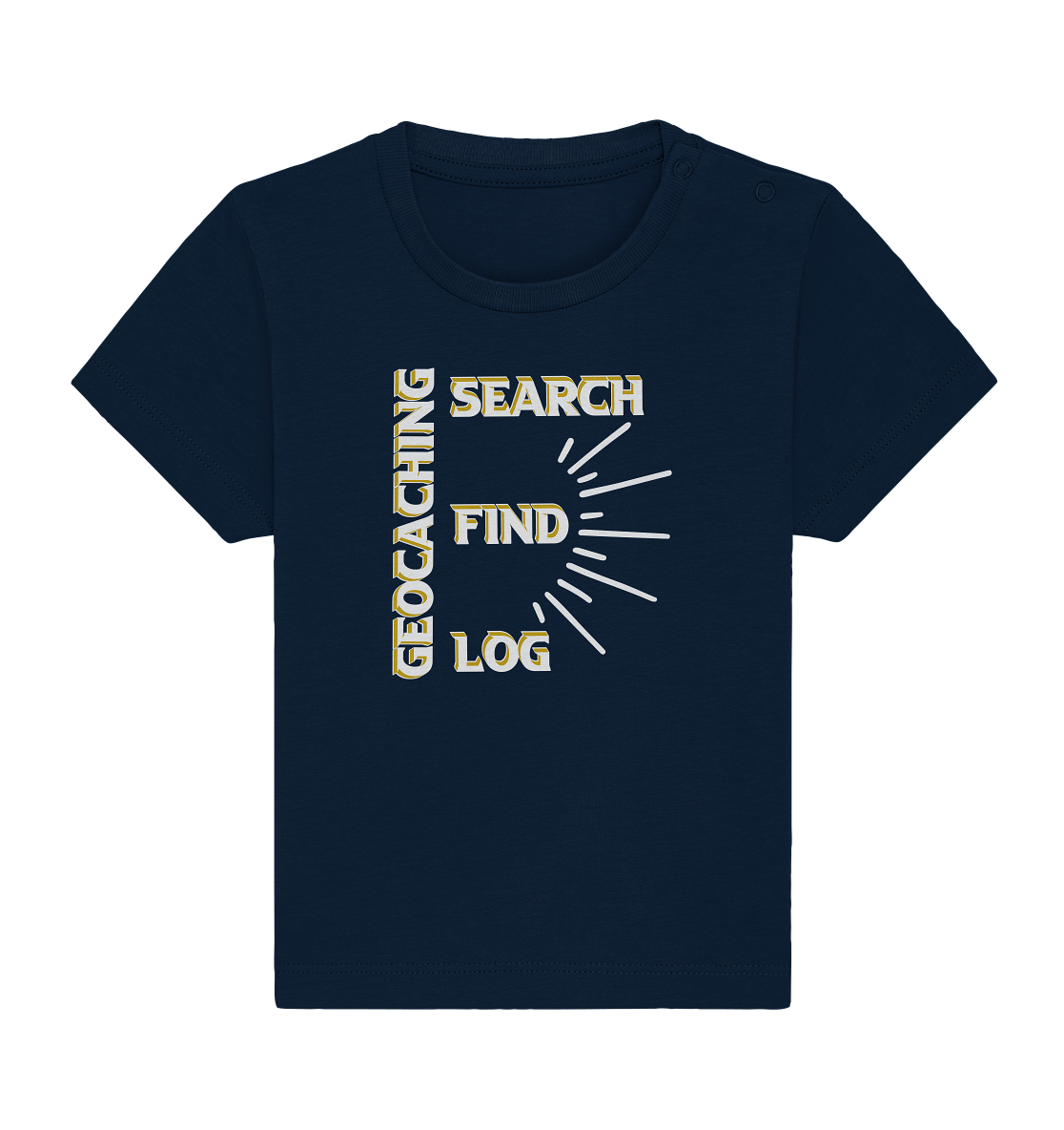 Geocaching-SEARCH-FIND-LOG, Cache Helles Disign - Baby Organic Shirt