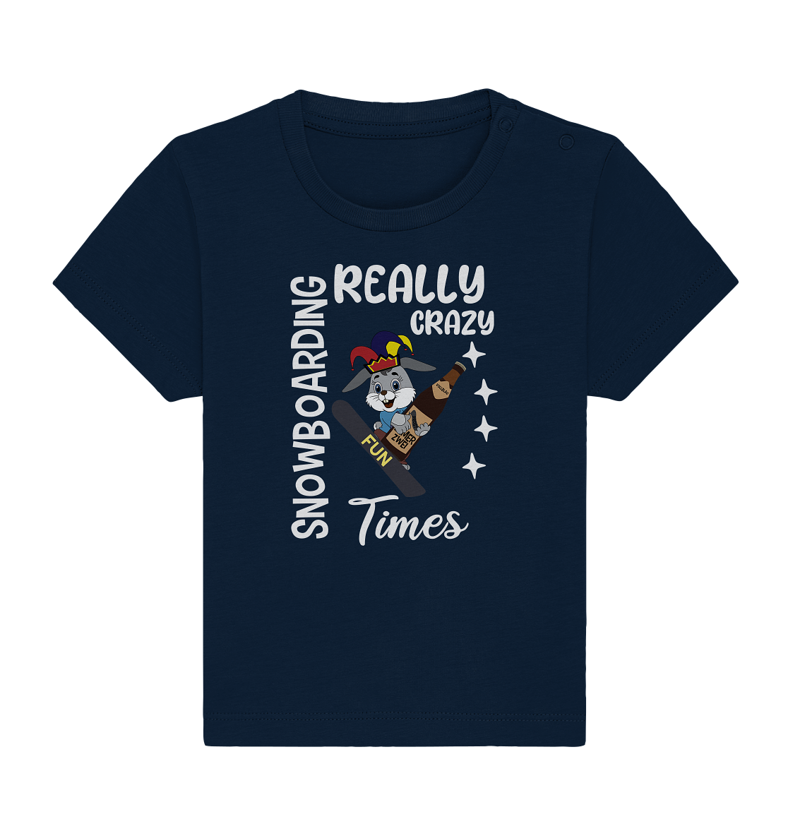 Snowboarding, Crazy Times, Snowboarder, Party - Baby Organic Shirt