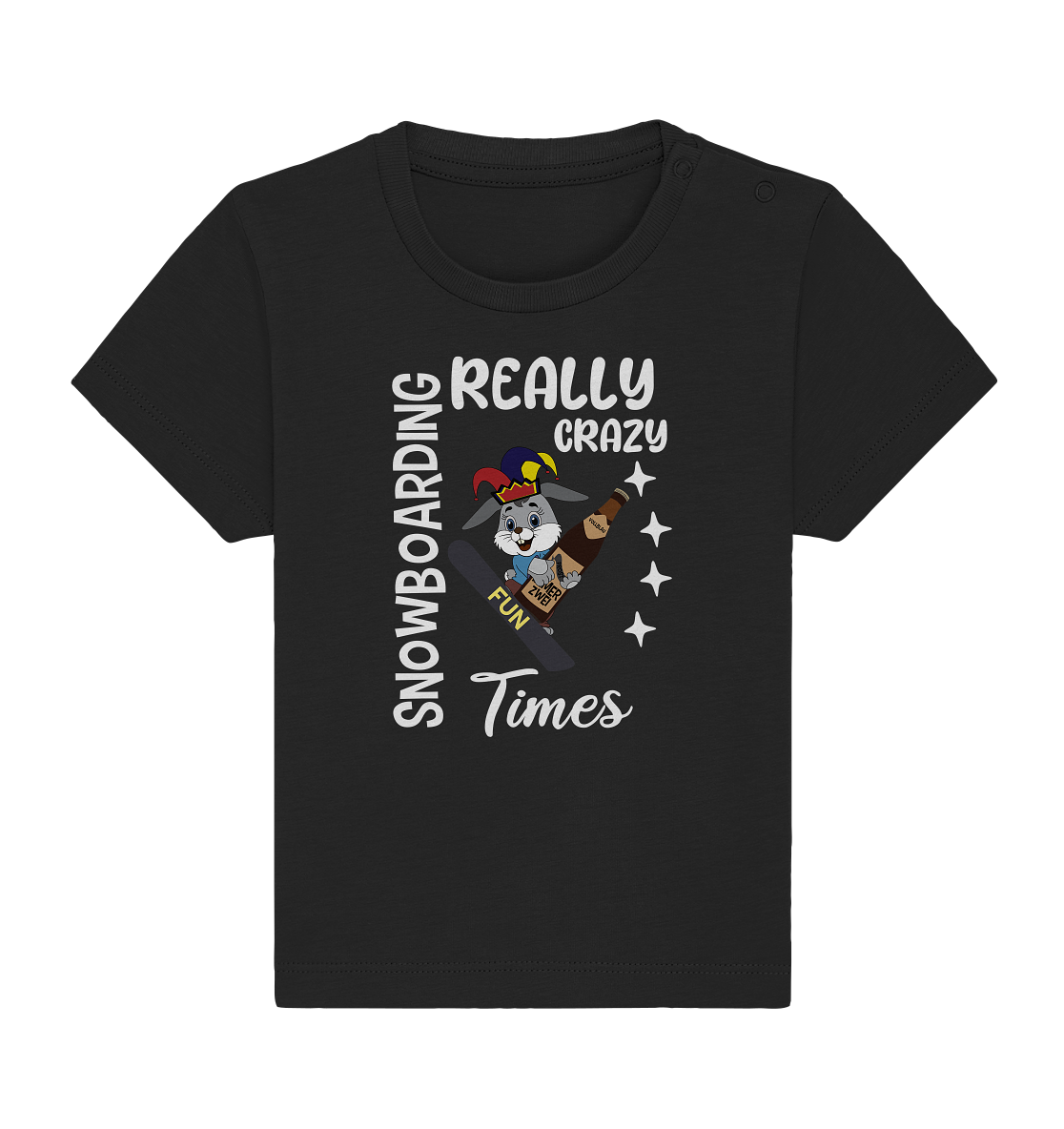 Snowboarding, Crazy Times, Snowboarder, Party - Baby Organic Shirt