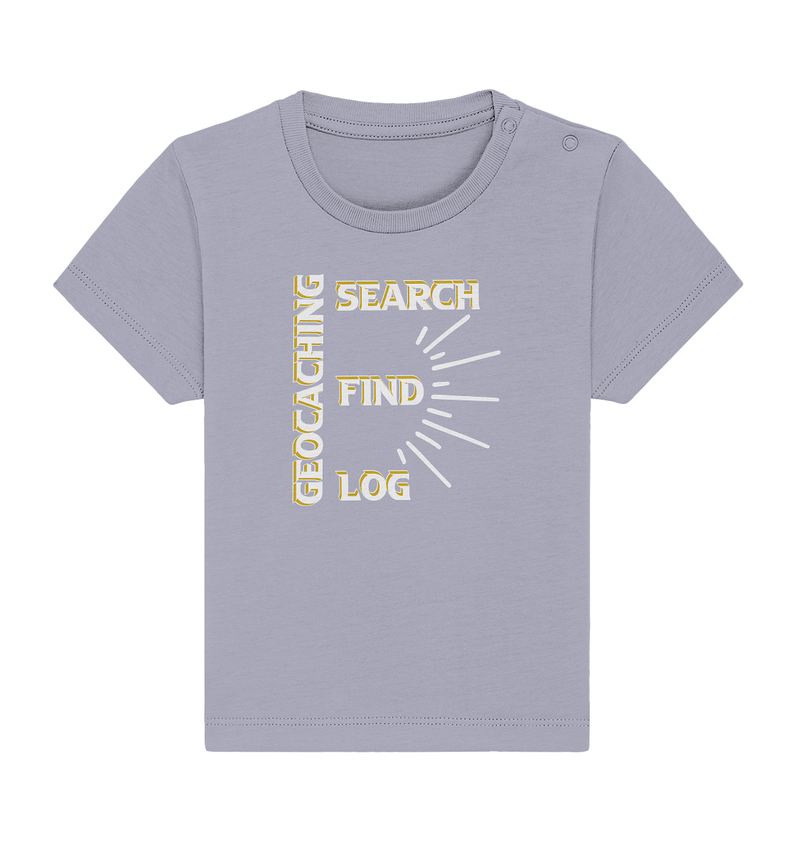 Geocaching-SEARCH-FIND-LOG, Cache Helles Disign - Baby Organic Shirt