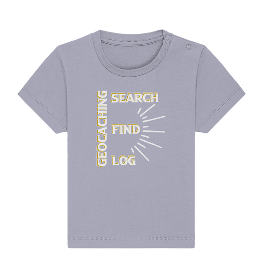 Geocaching-SEARCH-FIND-LOG, Cache Helles Disign - Baby Organic Shirt