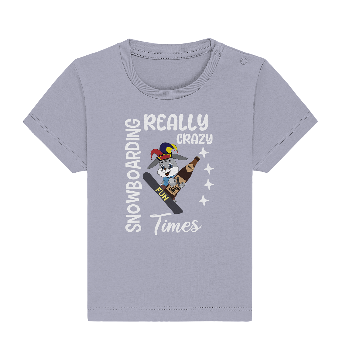 Snowboarding, Crazy Times, Snowboarder, Party - Baby Organic Shirt