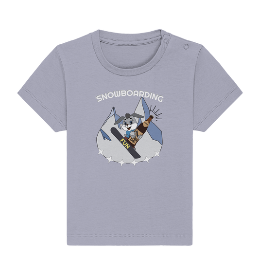 Snowboarder, Apres- Ski, Party danach, Piste, Helles Design - Baby Organic Shirt