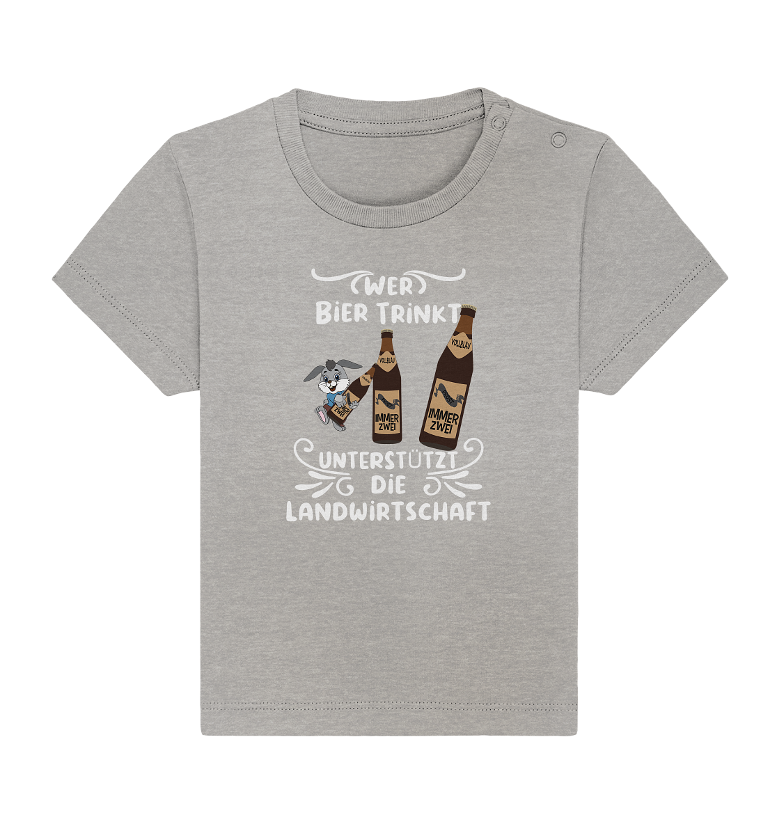 Wer Bier trinkt unterstützt die Landwirtschaft, Party- Shirt - Baby Organic Shirt