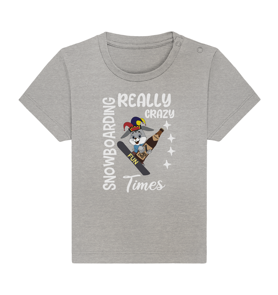 Snowboarding, Crazy Times, Snowboarder, Party - Baby Organic Shirt