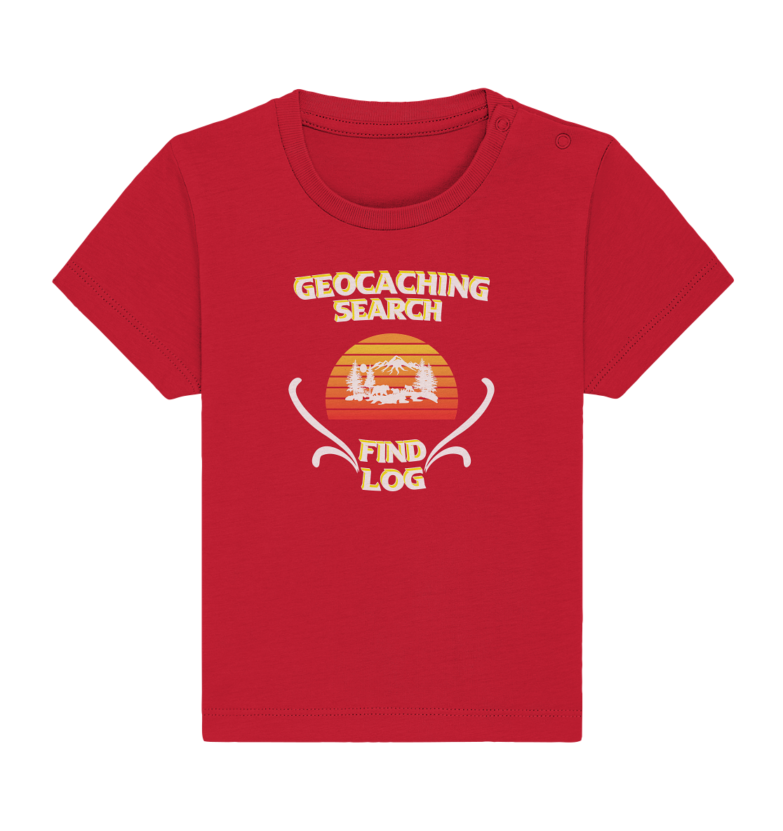 Geocaching, Suchen, Finden und Log, Geocache - Baby Organic Shirt