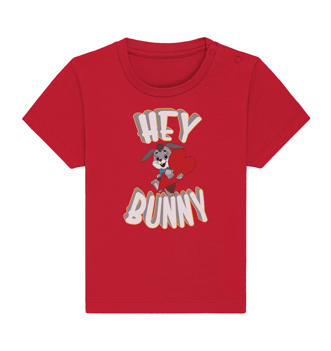 Hey Bunny, Valentine, Valentinstag am 14. Februar, Geschenkideen - Baby Organic Shirt