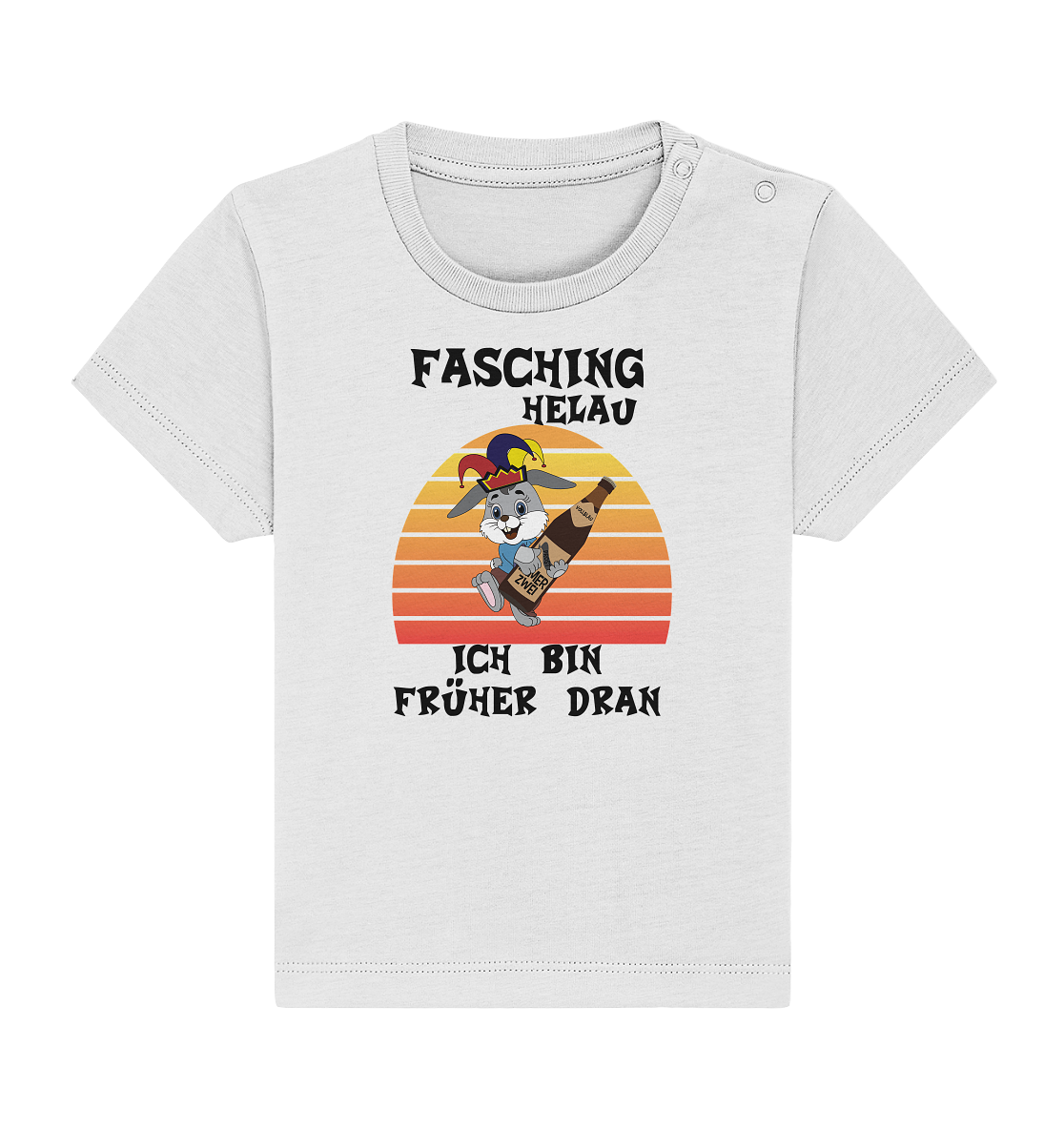 Fasching Helau, Osterhase feiert Karneval, Helau - Baby Organic Shirt