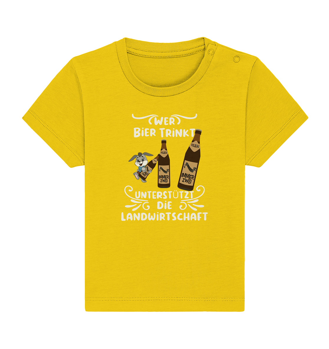 Wer Bier trinkt unterstützt die Landwirtschaft, Party- Shirt - Baby Organic Shirt