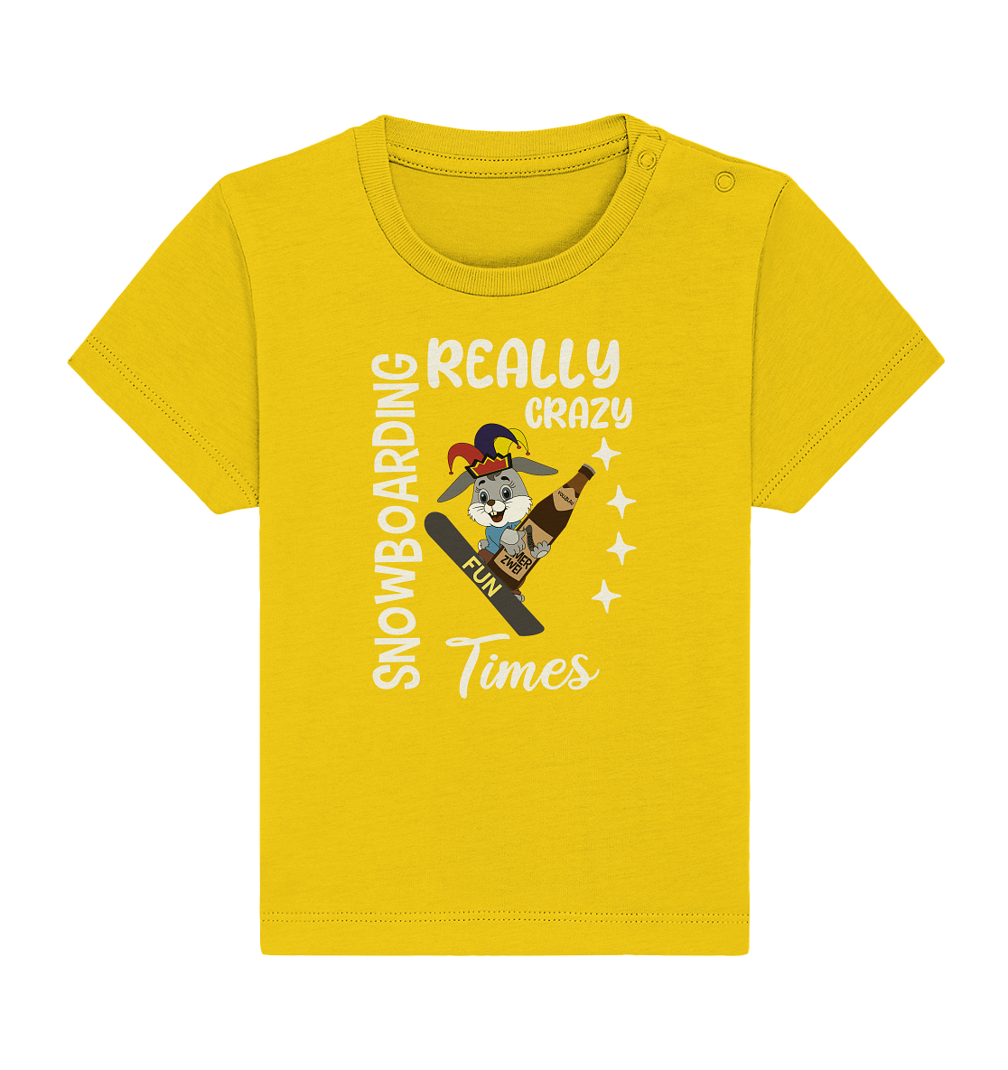 Snowboarding, Crazy Times, Snowboarder, Party - Baby Organic Shirt