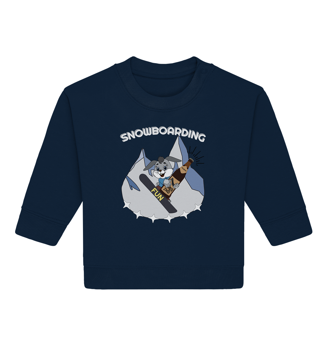 Snowboarder, Apres- Ski, Party danach, Piste, Helles Design - Baby Organic Sweatshirt