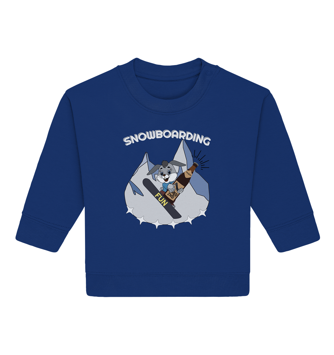 Snowboarder, Apres- Ski, Party danach, Piste, Helles Design - Baby Organic Sweatshirt