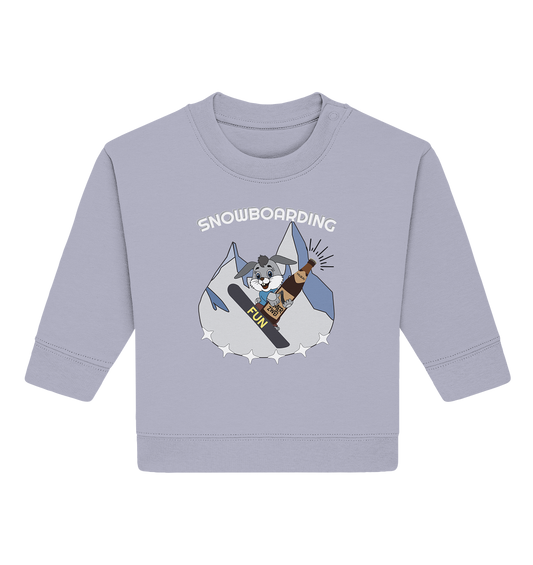 Snowboarder, Apres- Ski, Party danach, Piste, Helles Design - Baby Organic Sweatshirt