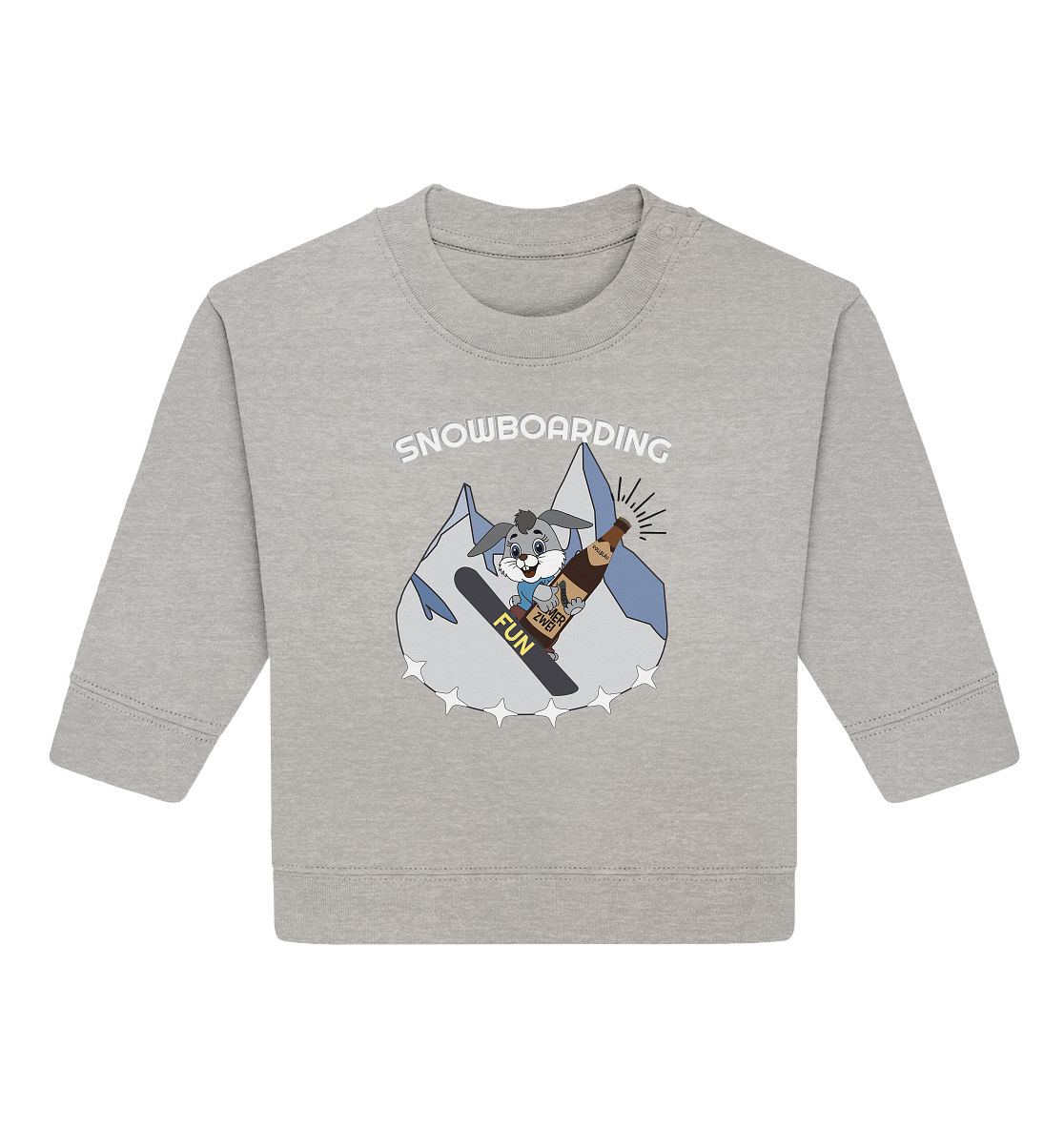 Snowboarder, Apres- Ski, Party danach, Piste, Helles Design - Baby Organic Sweatshirt