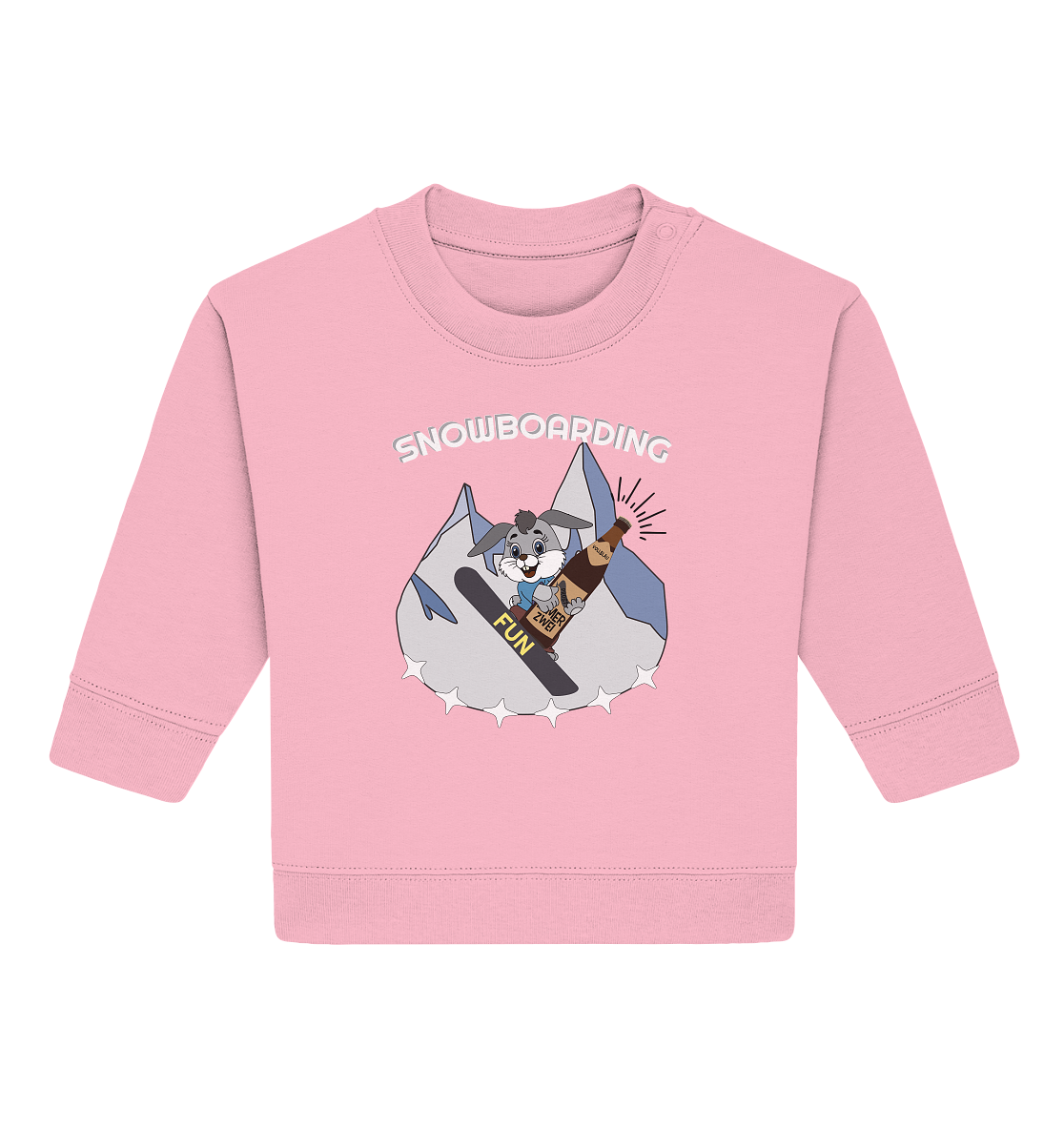 Snowboarder, Apres- Ski, Party danach, Piste, Helles Design - Baby Organic Sweatshirt