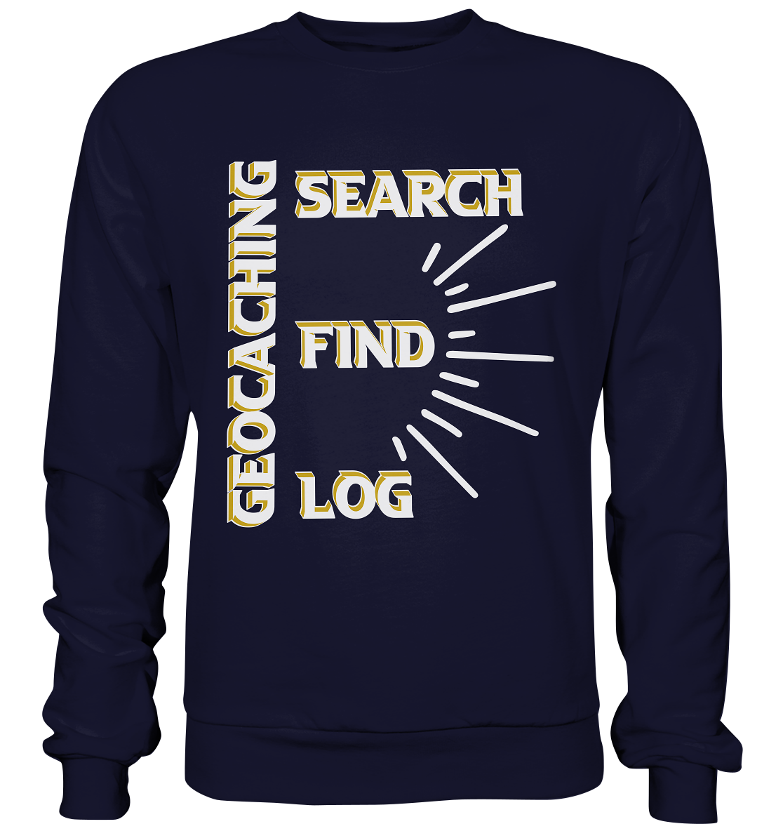 Geocaching-SEARCH-FIND-LOG, Cache Helles Disign - Basic Sweatshirt