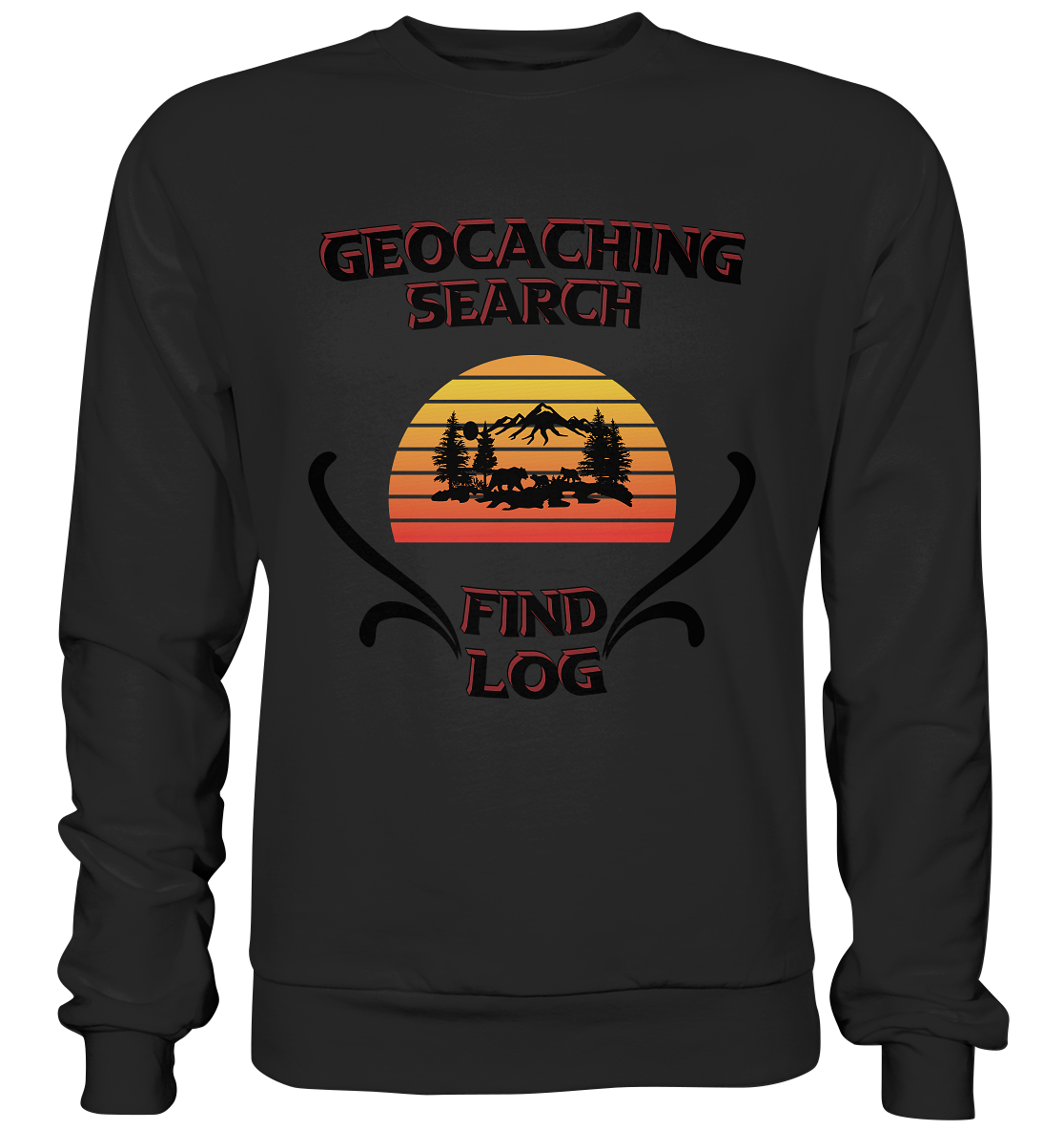 Geocaching, Suchen, Finden und Log, Geocaches - Basic Sweatshirt