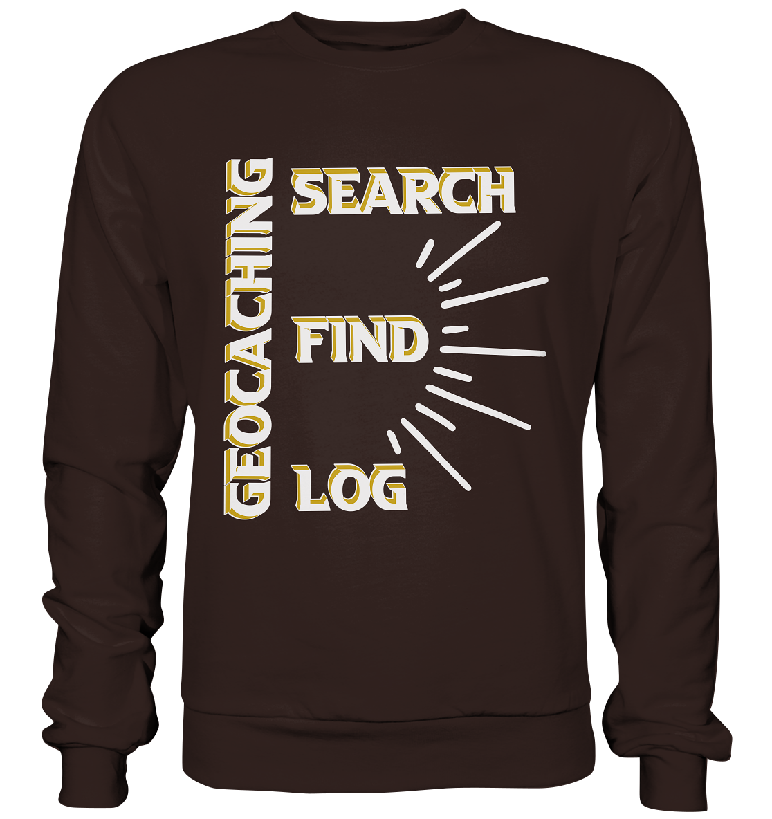 Geocaching-SEARCH-FIND-LOG, Cache Helles Disign - Basic Sweatshirt