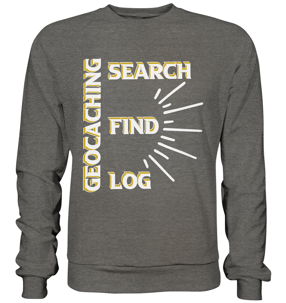 Geocaching-SEARCH-FIND-LOG, Cache Helles Disign - Basic Sweatshirt