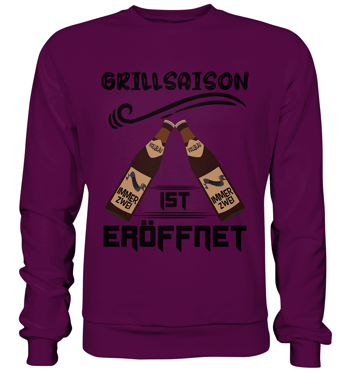 Grillsaison ist eröffnet, Grillen, Party, Feiern, Schwarzes Design - Basic Sweatshirt