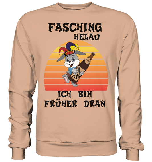 Fasching Helau, Osterhase feiert Karneval, Helau - Basic Sweatshirt