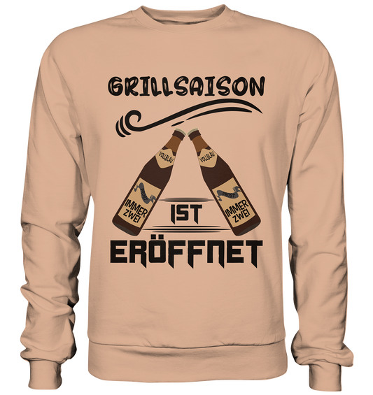 Grillsaison ist eröffnet, Grillen, Party, Feiern, Schwarzes Design - Basic Sweatshirt