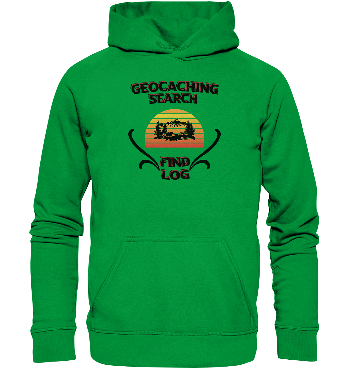 Geocaching, Suchen, Finden und Log, Geocaches - Basic Unisex Hoodie