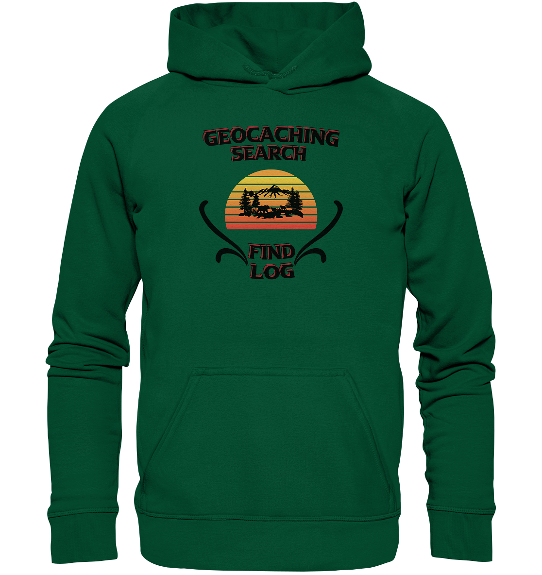 Geocaching, Suchen, Finden und Log, Geocaches - Basic Unisex Hoodie