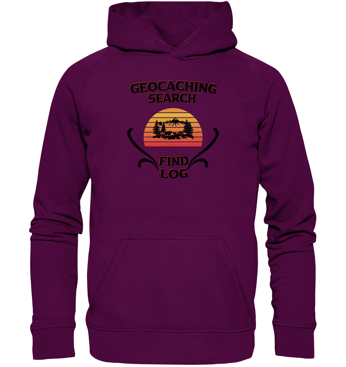 Geocaching, Suchen, Finden und Log, Geocaches - Basic Unisex Hoodie