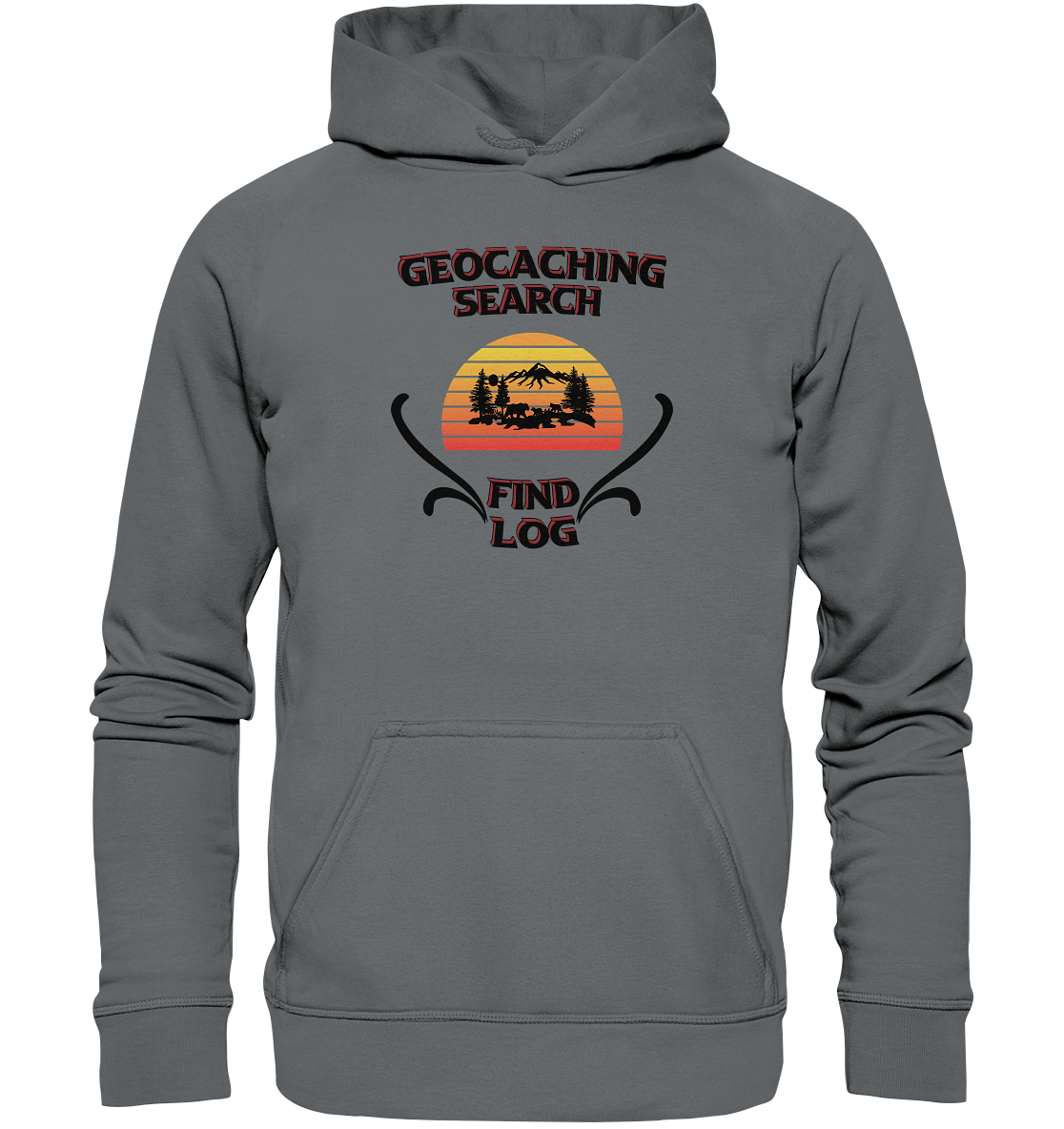 Geocaching, Suchen, Finden und Log, Geocaches - Basic Unisex Hoodie