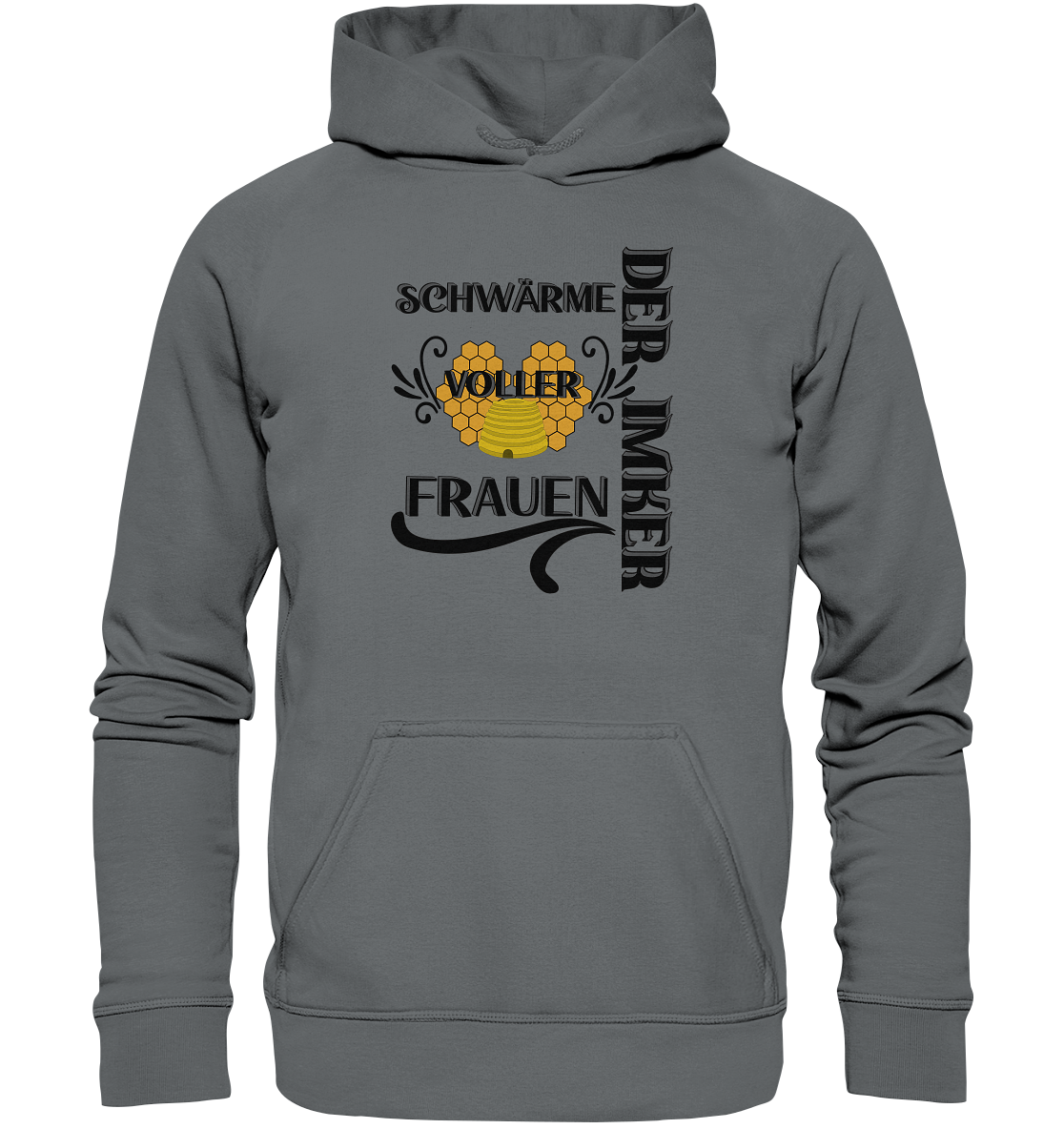 Der Imker, schwärme voller Frauen, Imkerei, Helden, schwarzes Design - Basic Unisex Hoodie