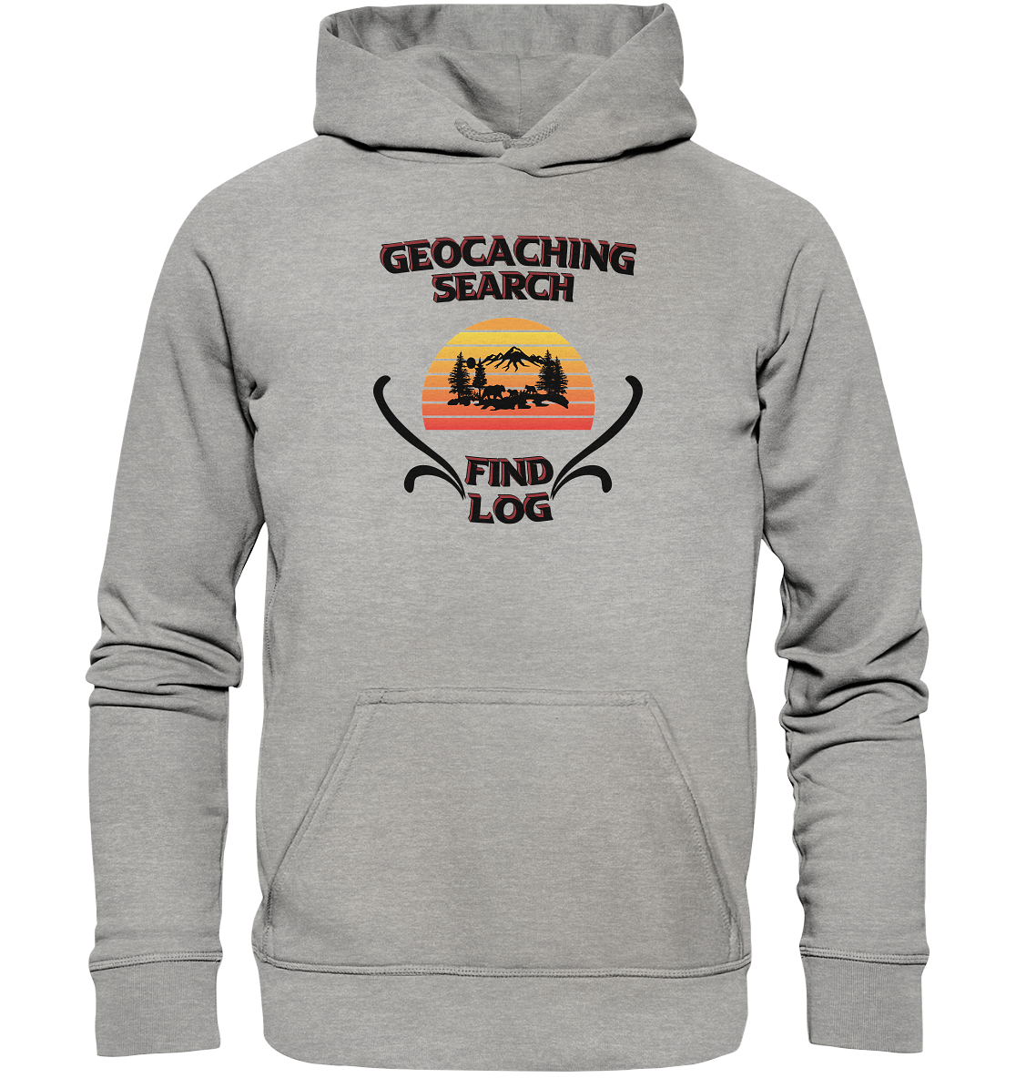 Geocaching, Suchen, Finden und Log, Geocaches - Basic Unisex Hoodie