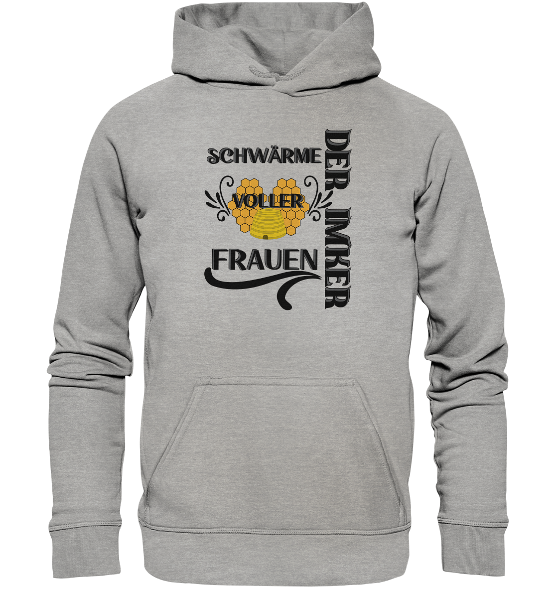 Der Imker, schwärme voller Frauen, Imkerei, Helden, schwarzes Design - Basic Unisex Hoodie