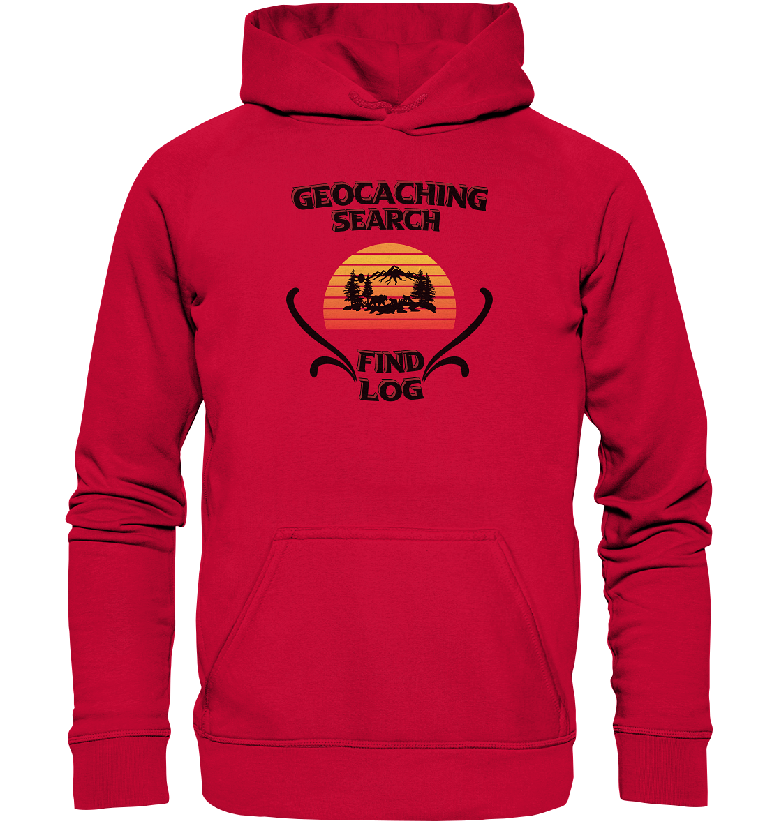 Geocaching, Suchen, Finden und Log, Geocaches - Basic Unisex Hoodie