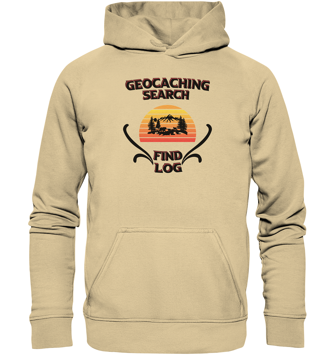 Geocaching, Suchen, Finden und Log, Geocaches - Basic Unisex Hoodie