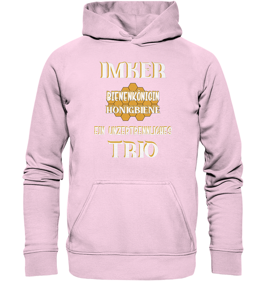 Imker- Bienenkönigin und Honigbiene, einTeam, Pfleger und Schützer von Bienen - Basic Unisex Hoodie